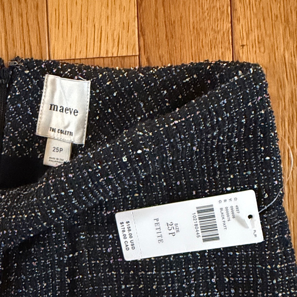 Maeve Black Ruffle Hem Pants - Picture 2 of 3